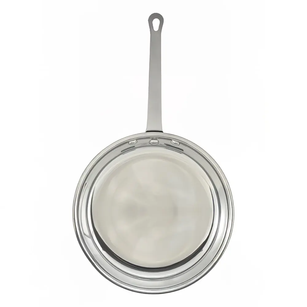 Winco AFP-12 12" Aluminum Frying Pan w/ Solid Metal Handle