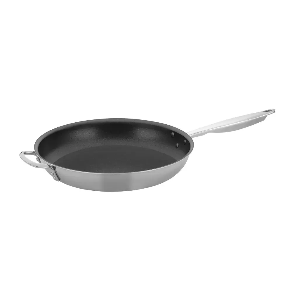 Winco TGFP-14NS 14" Non Stick Steel Frying Pan w/ Solid Metal Handle