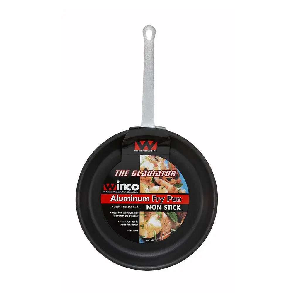 Winco AFP-14XC 14" Aluminum Frying Pan w/ Solid Metal Handle