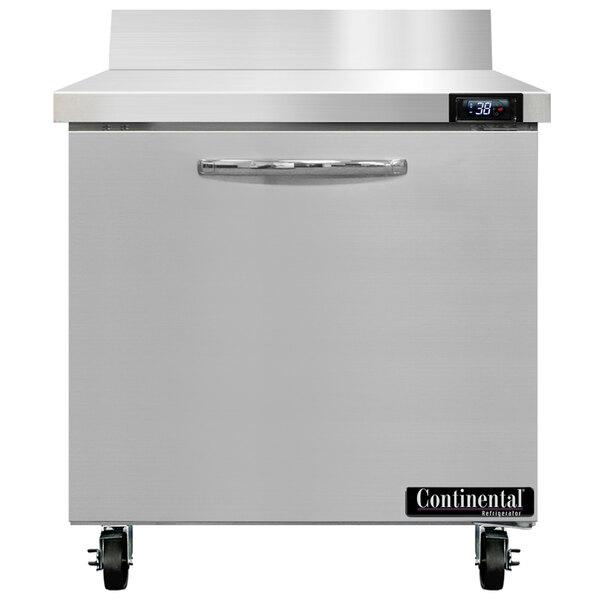 Continental Refrigerator SW32-N-BS 32 Worktop Refrigerator with Backsplash