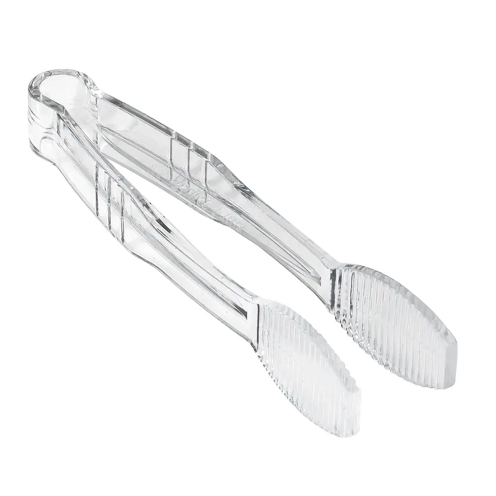 Winco PUTF-6C 6"L Plastic Serving Tongs, Clear