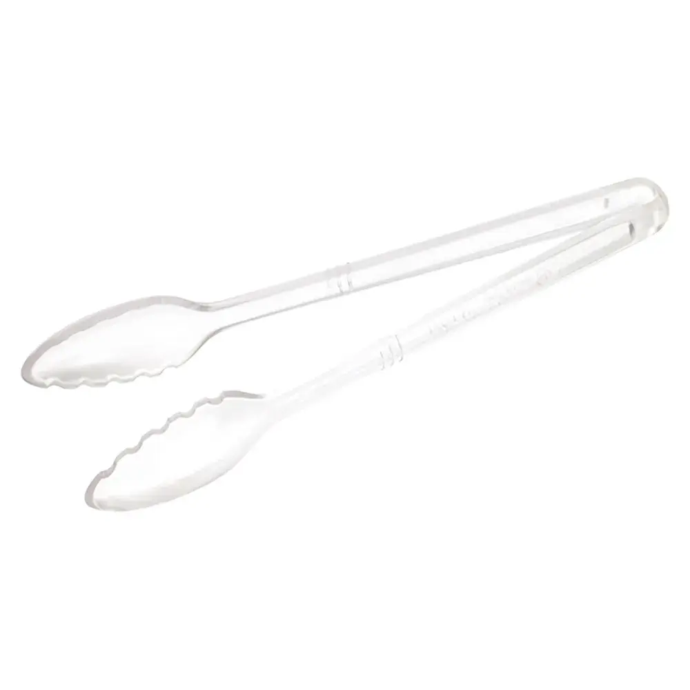Winco CVST-12C 12"L Plastic Serving Tongs, Clear