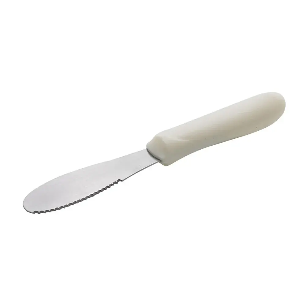 Winco TWP-31 3 5/8" Sandwich Spreader w/ Stainless Steel Blade - Plastic Handle, White