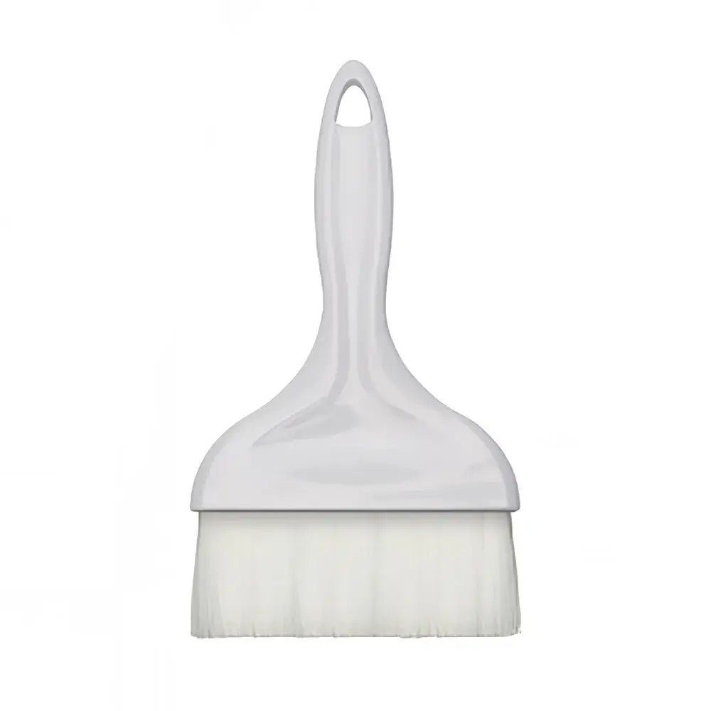 Winco NB-40 4" Flat Pastry Brush w/ Nylon Bristles & White Plastic Handle