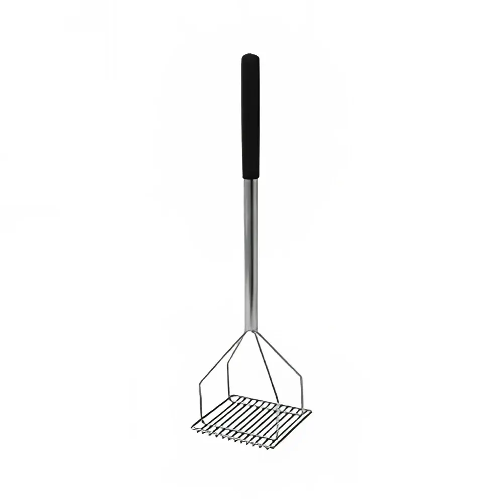Winco PTMP-24S 24" Square Potato Masher w/ Black Polypropylene Handle Sleeve