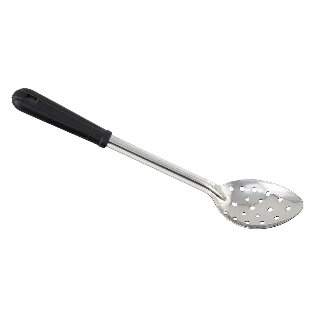 Winco BSPB-11 11" Perforated Basting Spoon w/ Black Bakelite Handle, Stainless