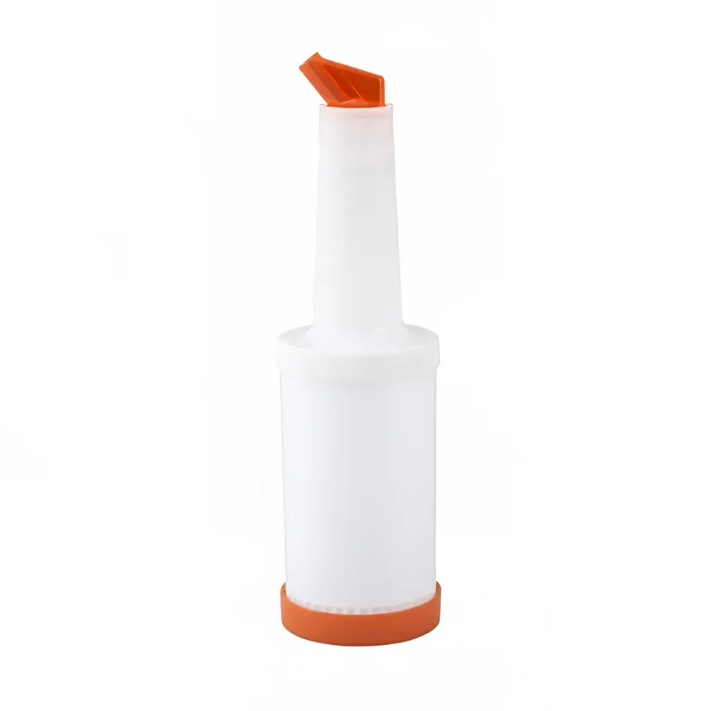 Winco PPB-2O 2 qt Liquor & Juice Multi Pour w/ Orange Spout & Lid