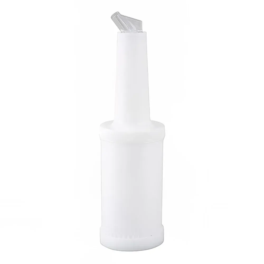 Winco PPB-2W 2 qt Liquor & Juice Multi Pour w/ White Spout & Lid