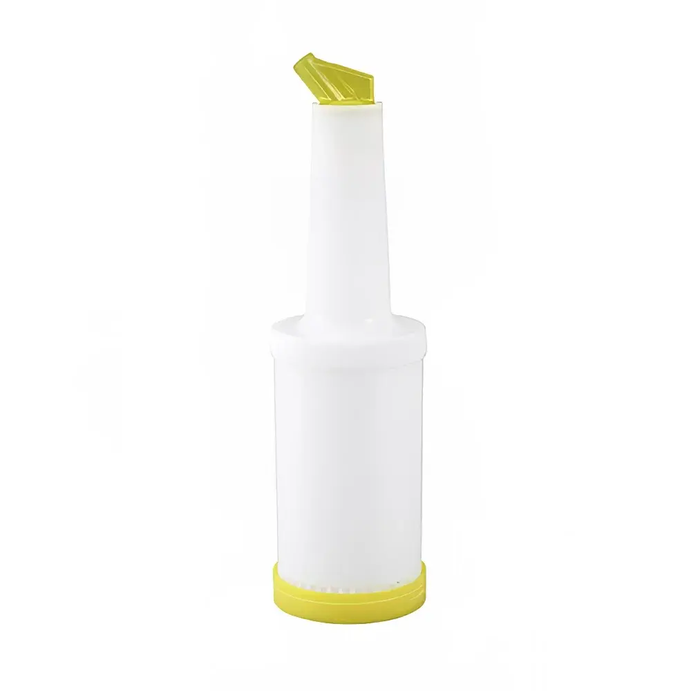 Winco PPB-2Y 2 qt Liquor & Juice Multi Pour w/ Yellow Spout & Lid