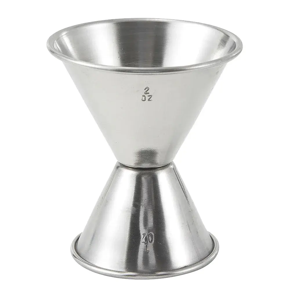 Winco J-5 Double Jigger - 1 oz & 2 oz, Stainless
