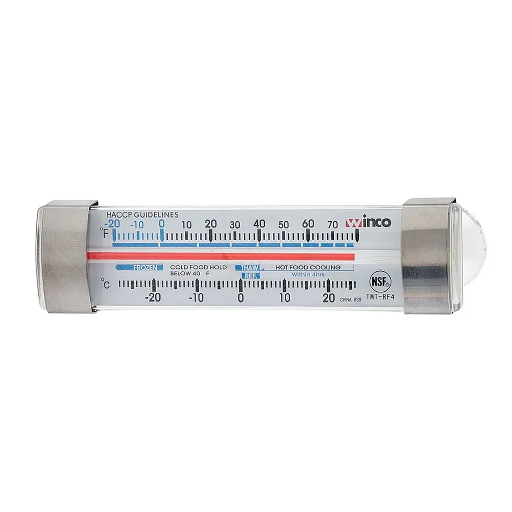 Winco TMT-RF4 4 3/4" Dial Type Refrigerator Freezer Thermometer, Temp Range 20 to 80 F