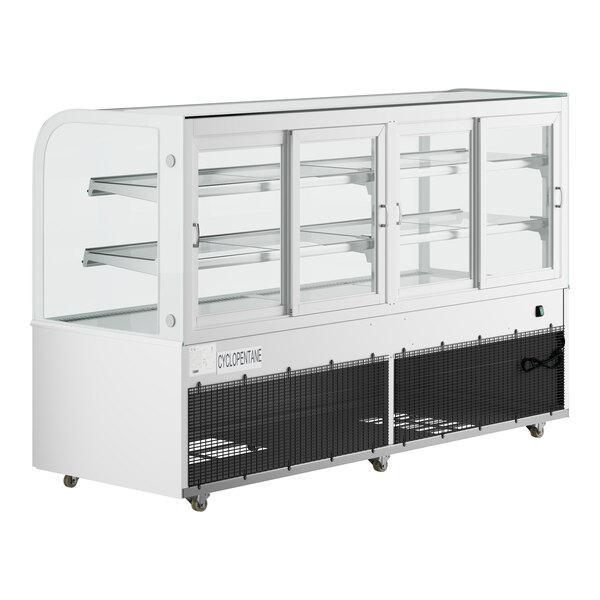 Avantco BCD-72 72" Curved Glass White Dry Bakery Display Case