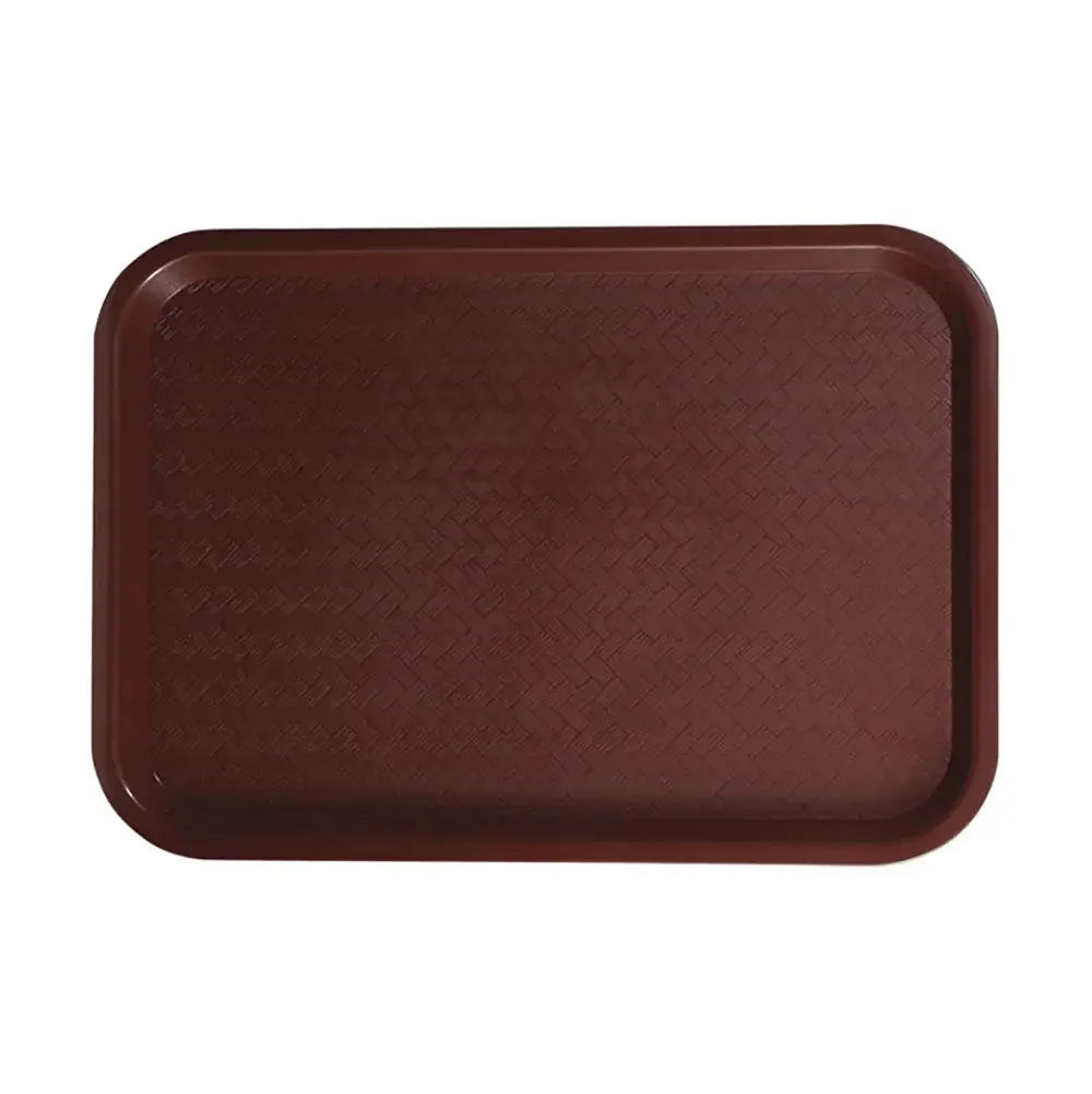Winco FFT-1014U Plastic Fast Food Tray - 14"L x 10"W, Burgundy