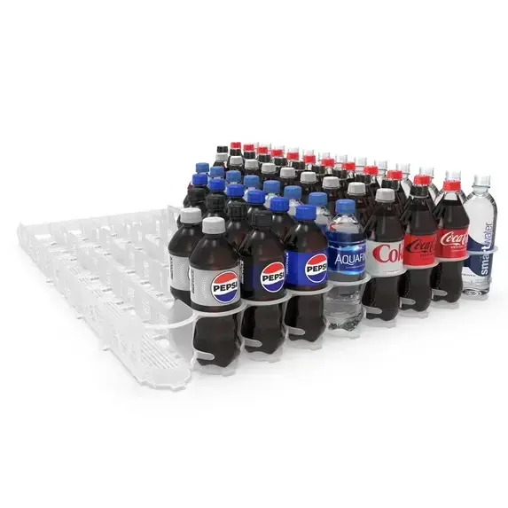 Display Technologies Visi-Slide Plastic 20 oz Beverage Dispenser, 3 Pack