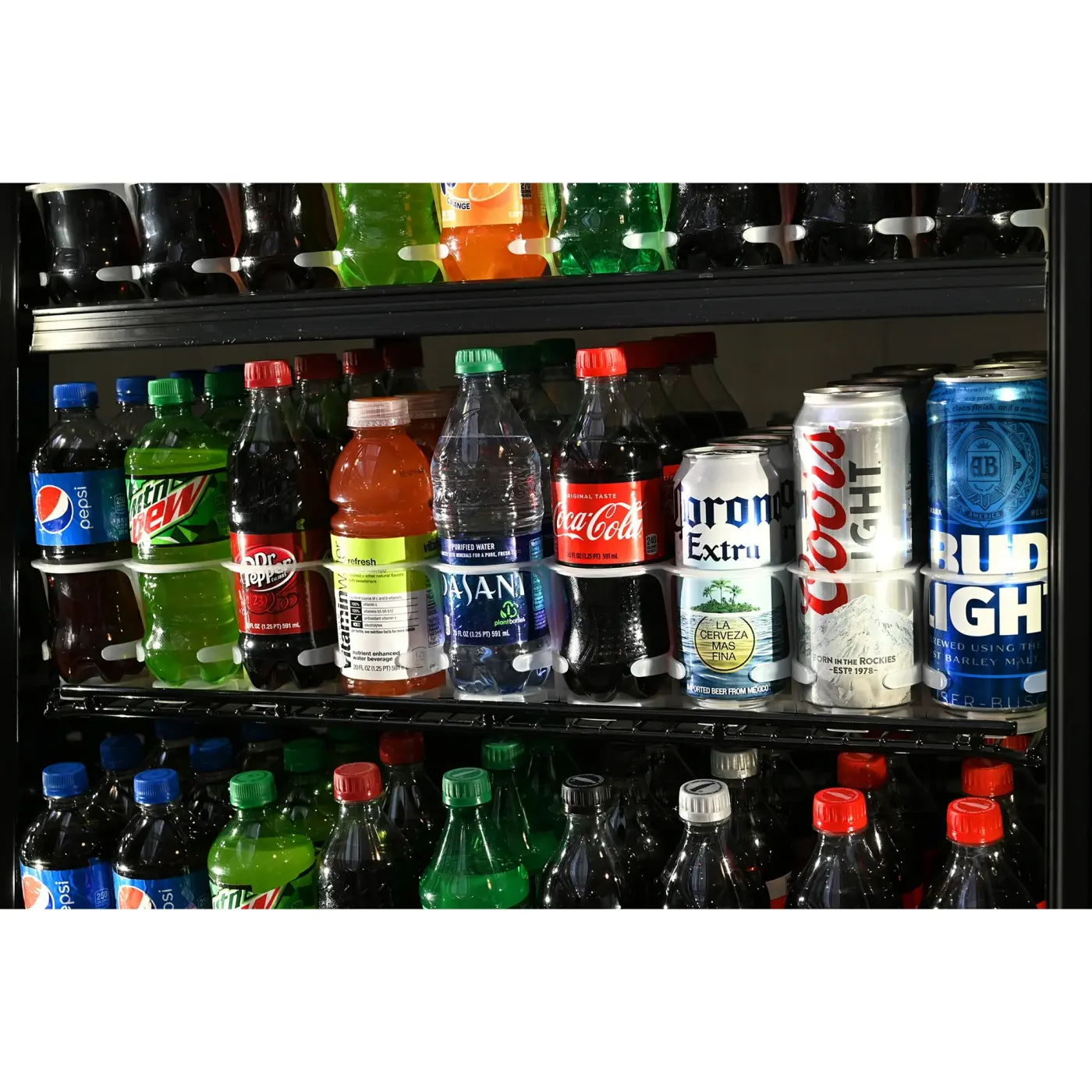 Display Technologies Visi-Slide Plastic 20 oz Beverage Dispenser, 2 Pack