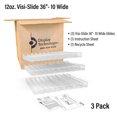 Visi-Slide 10/12oz Soda Beverage Dispenser Gravity Fed for Angled Shelves 3 Pack