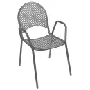 American Tables & Seating Indoor/Outdoor Side Chair - Metal, Gray (90G)