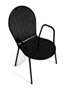 American Tables & Seating Indoor/Outdoor Armchair - Metal, Black (93)