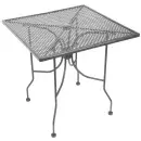 American Tables & Seating 36" Square Outdoor Table w/ Umbrella Hole - Aluminum, Dark Gray (ALM3636-GRY)