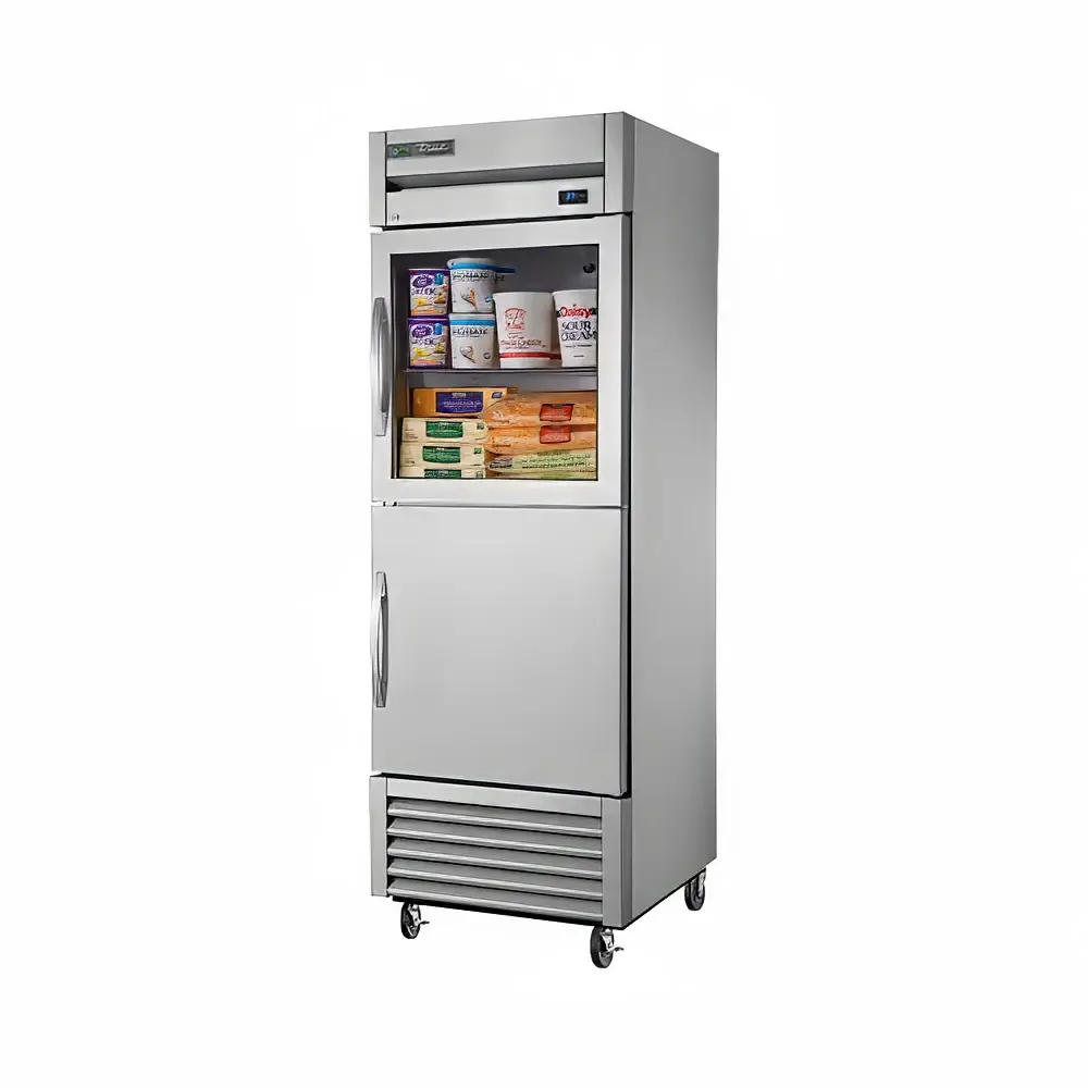 True T-23-1-G-1-HC~FGD01 27" One Section Reach In Refrigerator, (1) Glass Door, (1) Solid Door, Right Hinge, 115v