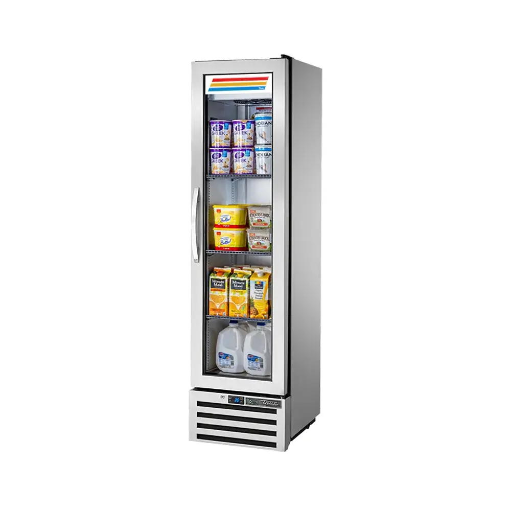 True T-11G-HC~FGD01 19 1/4" One Section Reach In Refrigerator, (1) Right Hinge Glass Door, 115v
