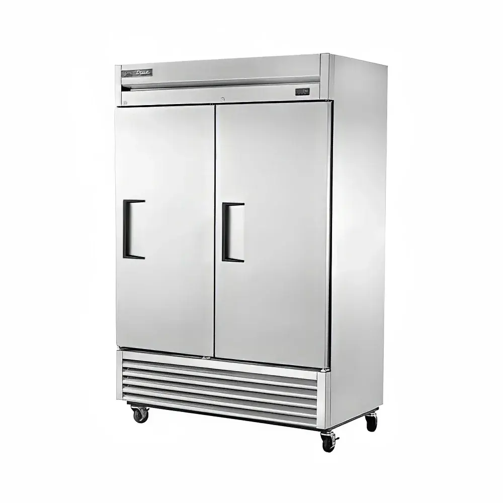 True T-49-HC 54" Two Section Reach In Refrigerator, (2) Right Hinge Solid Doors, 115v