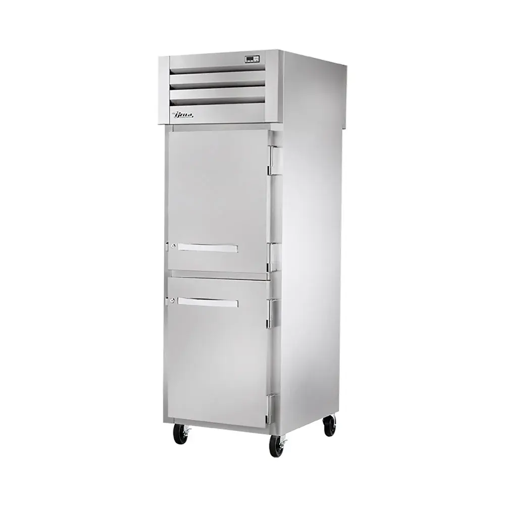 True STA1RPT-2HS-1S-HC 27 1/2" One Section Pass Thru Refrigerator, (3) Right Hinge Solid Doors, 115v