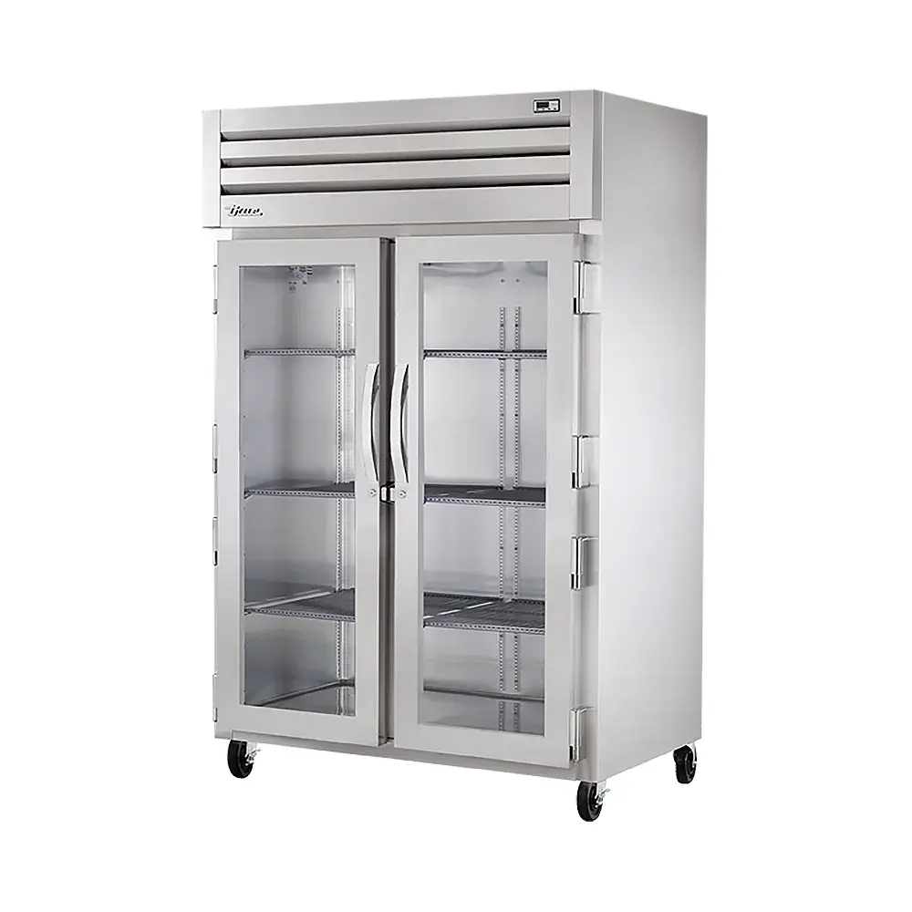 True STA2R-2G-HC 52 3/5" Two Section Reach In Refrigerator, (2) Left/Right Hinge Glass Doors, 115v