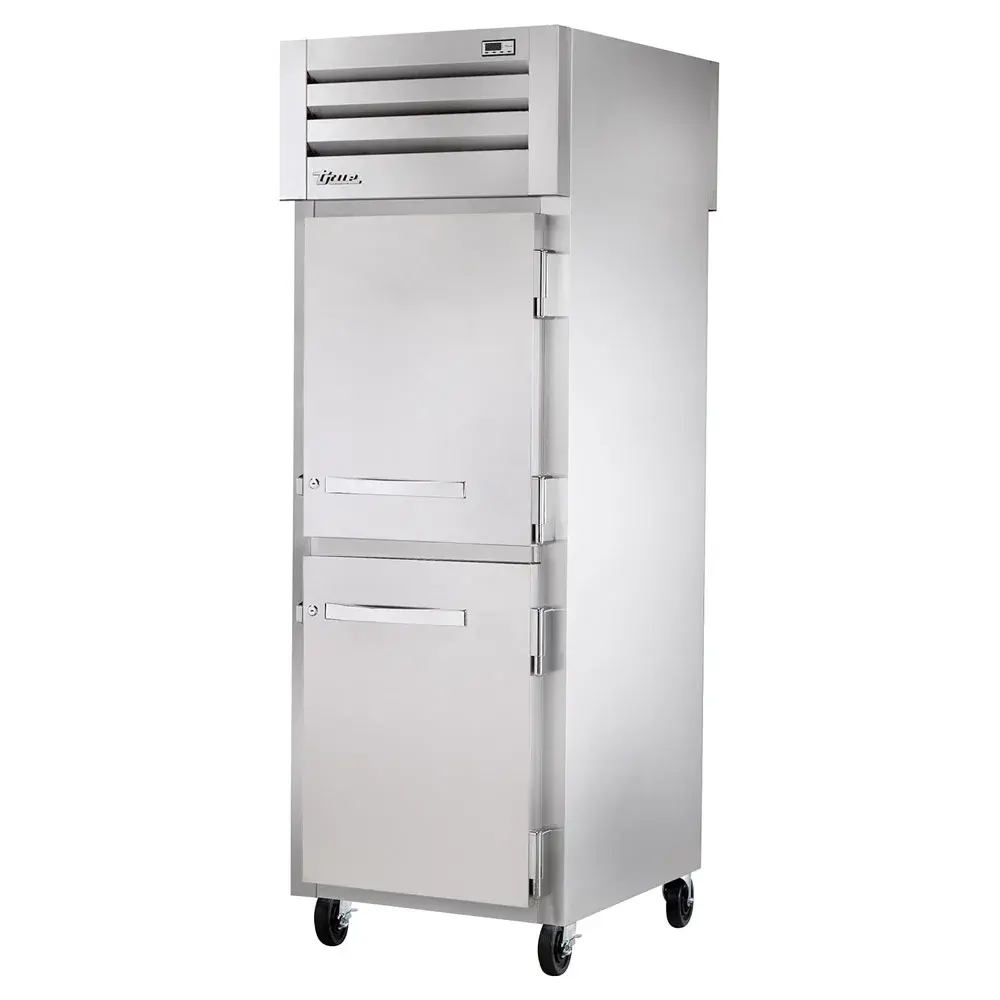 True STR1RPT-2HS-1S-HC 27 1/2" One Section Pass Thru Refrigerator, (3) Right Hinge Solid Doors, 115v