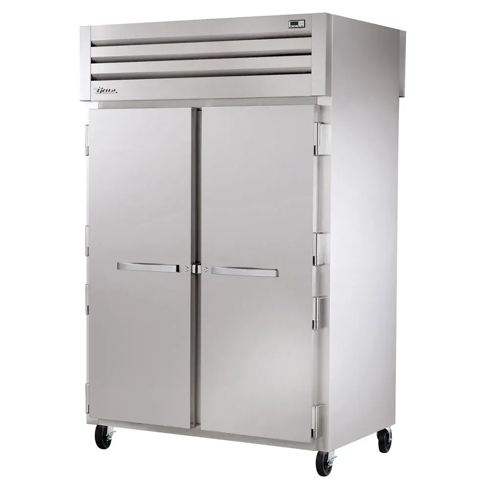 True STG2RPT-2S-2G-HC 52 3/5" Two Section Pass Thru Refrigerator, (2) Glass Doors, (2) Solid Doors, Left/Right Hinge, 115v