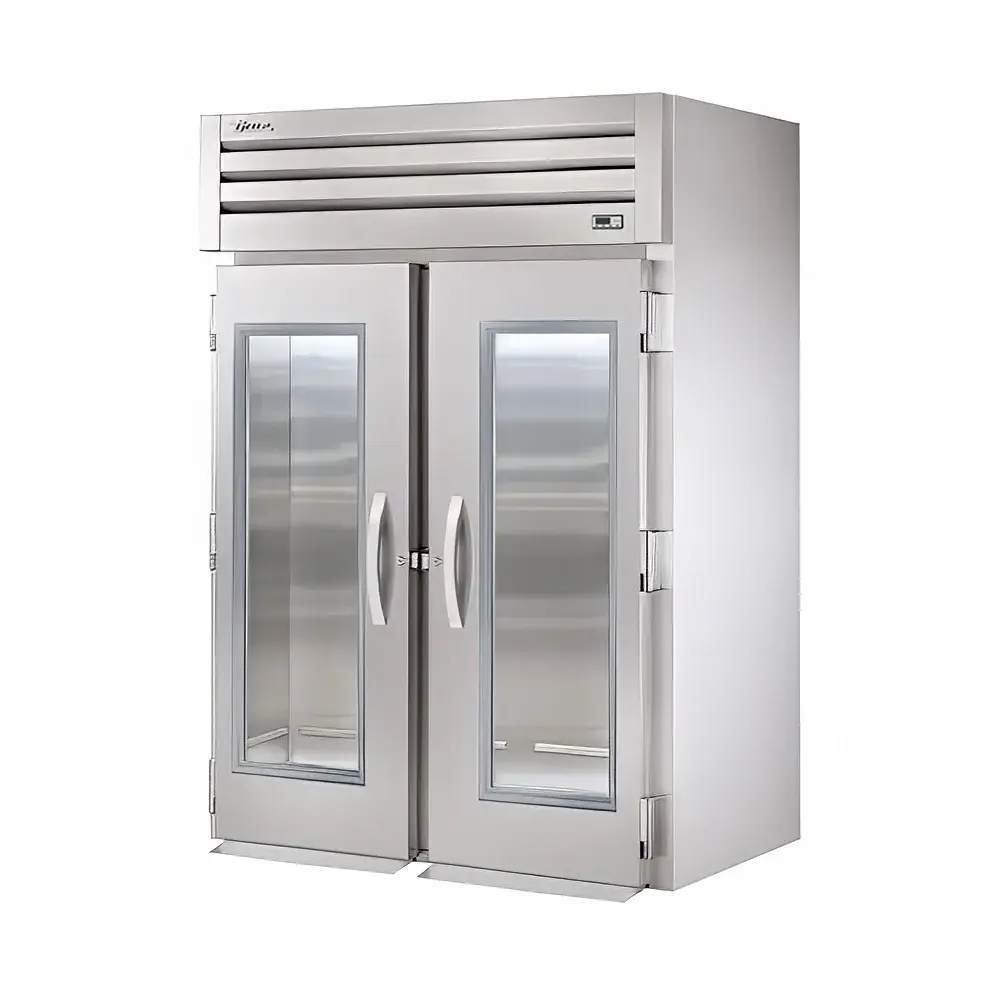 True STG2RRT-2G-2S-HC 68" Two Section Roll Thru Refrigerator, (4) Left/Right Hinge Glass Doors, 115v