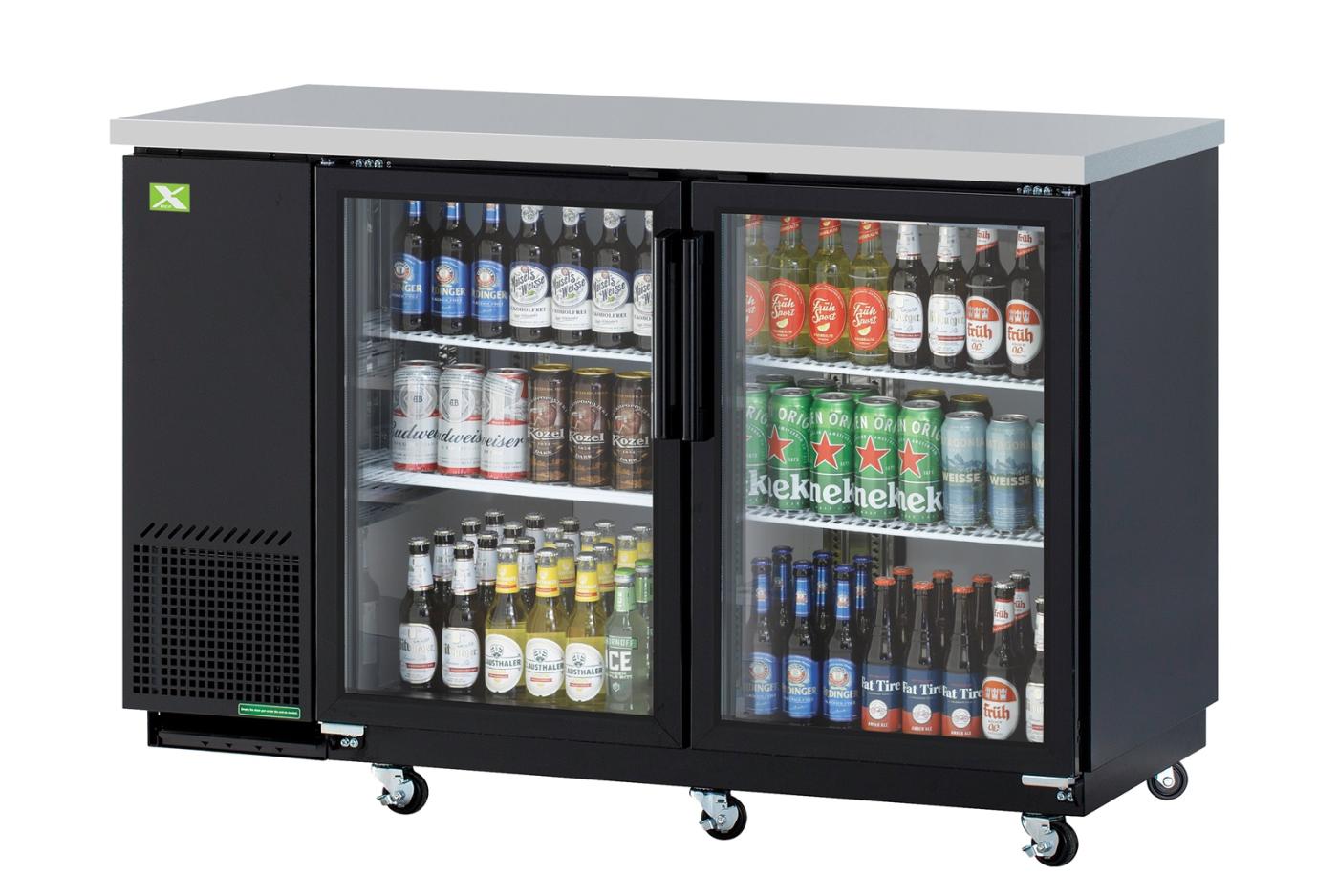 XBB-2SG-N6 2 Door Back Bar - Glass Door (59")