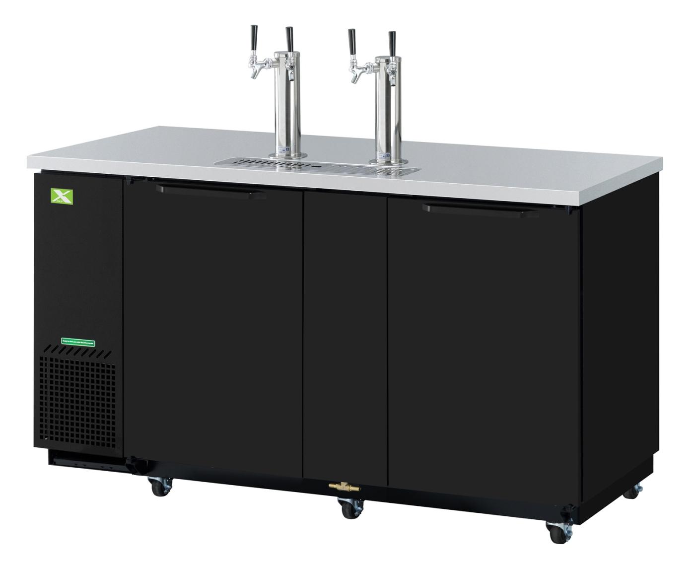 XBD-3SB-N6 2 Door Beer Dispenser- Black (69")