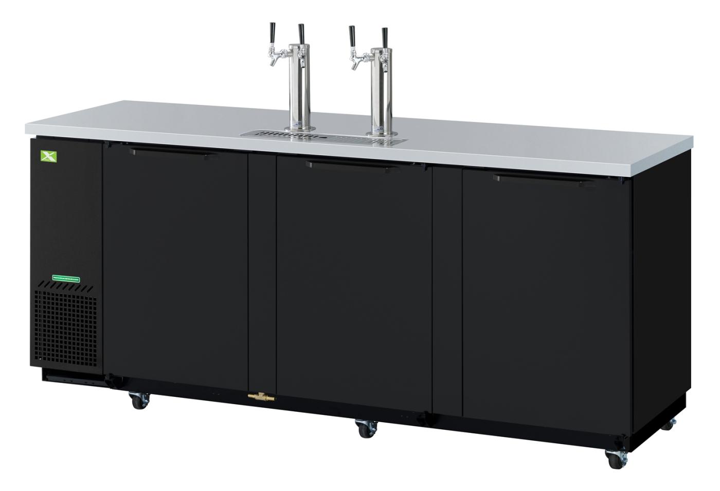 XBD-4SB-N 3 Door Beer Dispenser- Black (90")