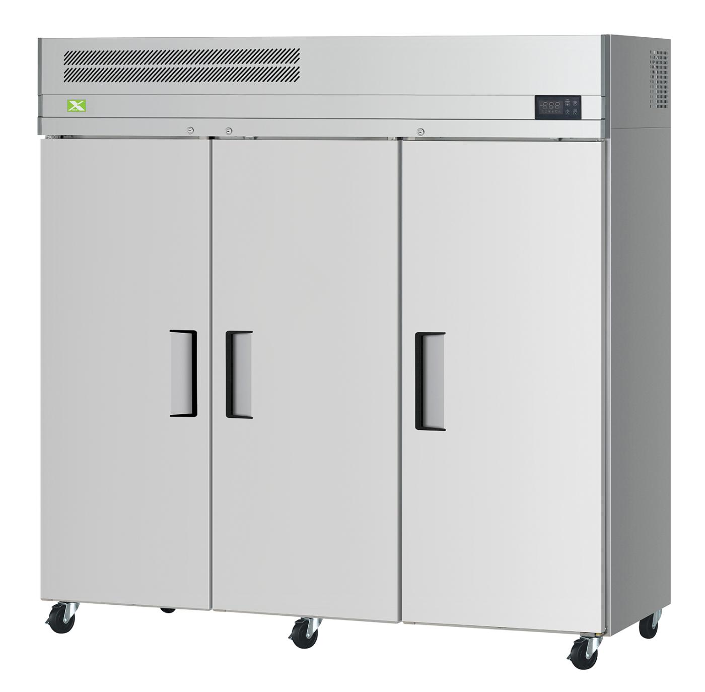XR72-3-N 3 Solid Door Reach-In Refrigerator - Top Moun