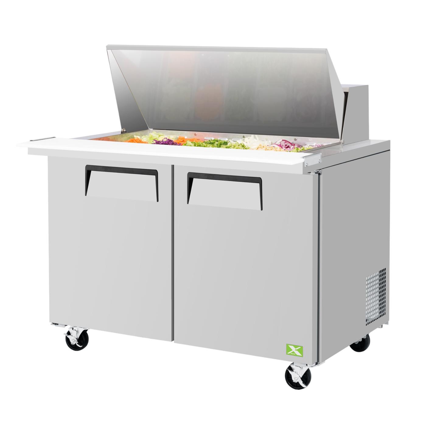 XST-48-18-N 2 Door Food Prep Table - Mega Top