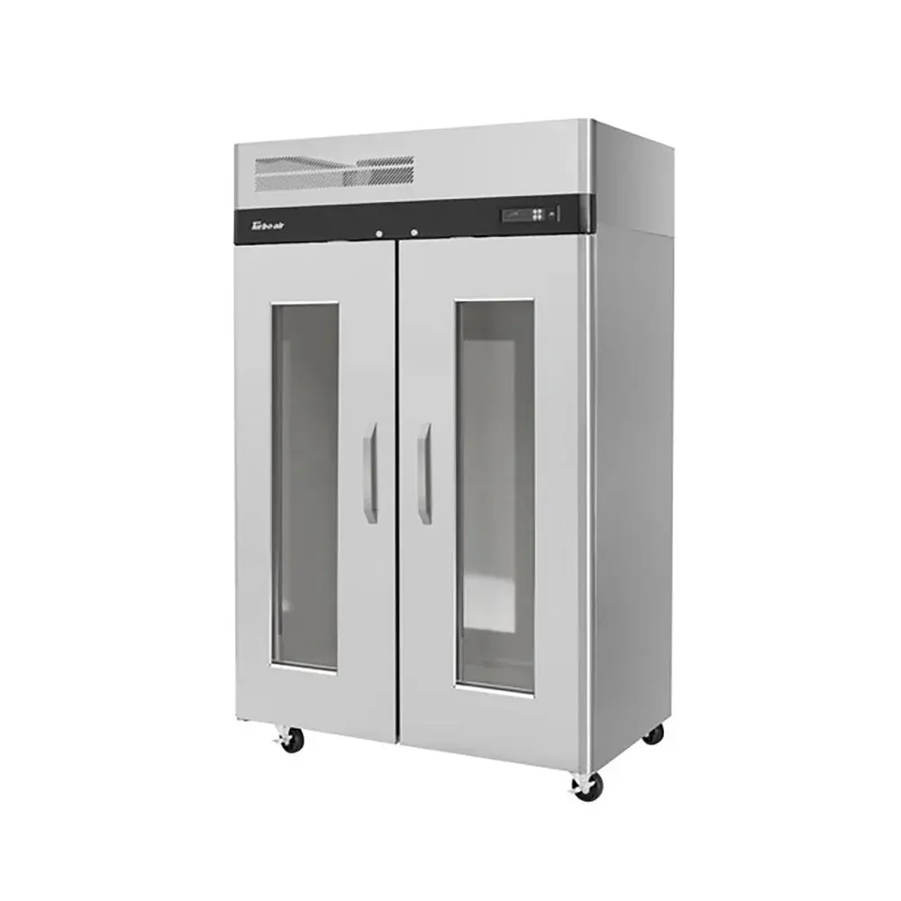 Turbo Air M3R47-2-G-N 51 3/4" Two Section Reach In Refrigerator, (2) Left/Right Hinge Glass Doors, 115v