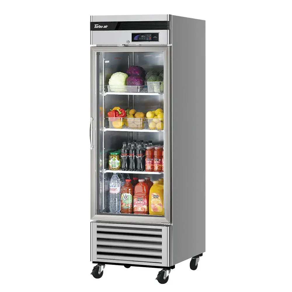 Turbo Air TSR-23GSD-N6 27" One Section Reach In Refrigerator, (1) Right Hinge Glass Door, 115v