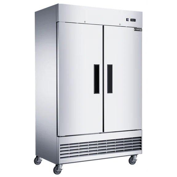 D47ER Compact 2-Door Commercial Refrigerator in Stainless Steel