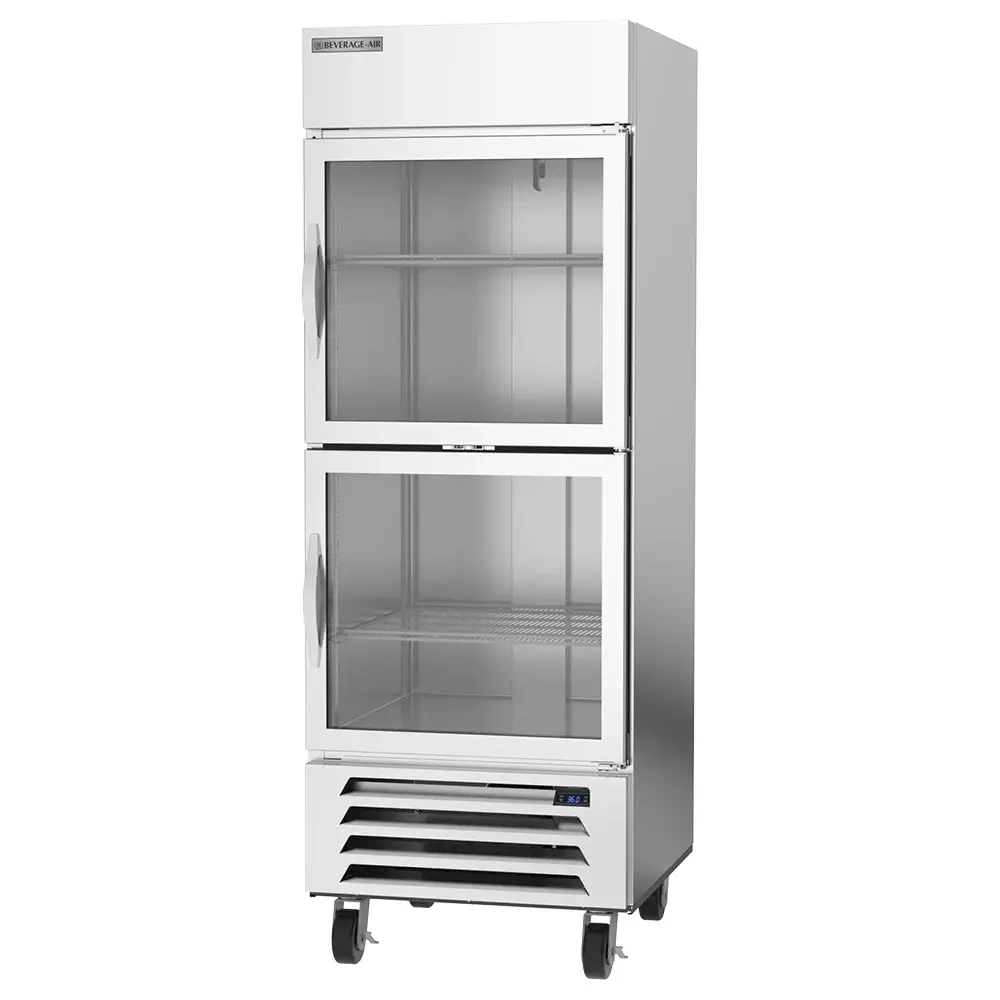 Beverage-Air HBR27HC-1-HG 30" One Section Reach In Refrigerator, (2) Right Hinged Glass Doors, 115v