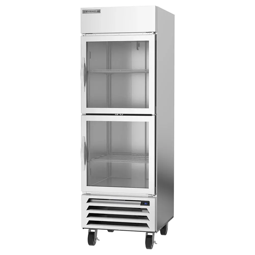 Beverage-Air HBR23HC-1-HG 27 1/4" One Section Reach In Refrigerator, (2) Right Hinge Glass Doors, 115v