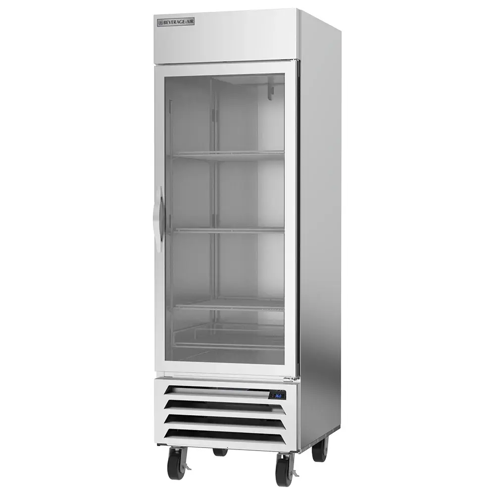 Beverage-Air HBR23HC-1-G 27 1/4" One Section Reach In Refrigerator, (1) Right Hinge Glass Door, 115v