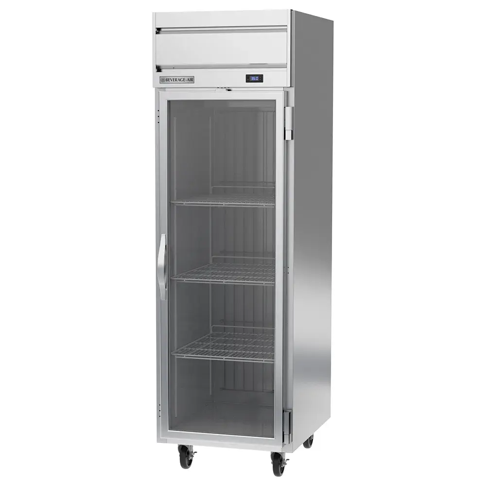 Beverage-Air HR1HC-1G 26" One Section Reach In Refrigerator, (1) Right Hinged Glass Door, 115v