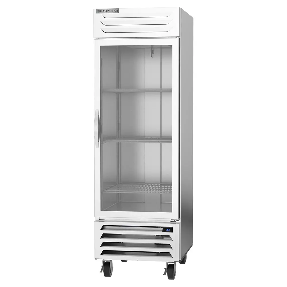 Beverage-Air RB23HC-1G 27" One Section Reach In Refrigerator, (1) Right Hinge Glass Door, 115v