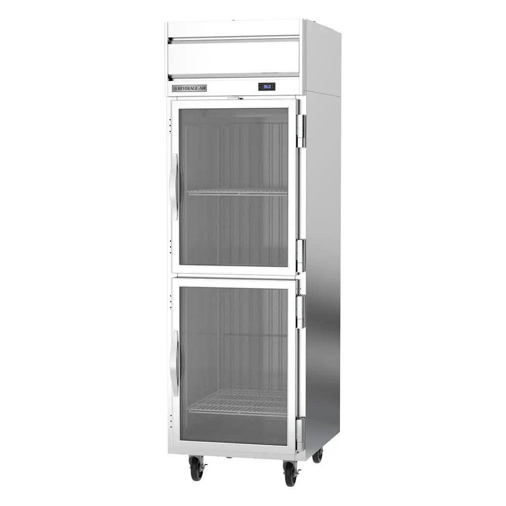 Beverage-Air HRP1HC-1HG 26" One Section Reach In Refrigerator, (2) Right Hinge Glass Doors, 115v