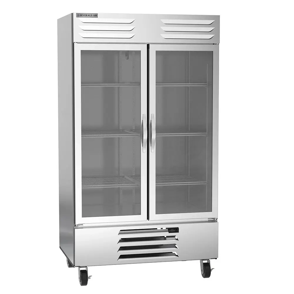 Beverage-Air RB44HC-1G 47" Two Section Reach In Refrigerator, (2) Left/Right Hinge Glass Doors, 115v