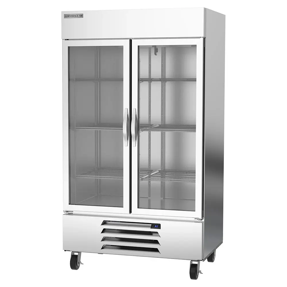 Beverage-Air HBR44HC-1-G 47" Two Section Reach In Refrigerator, (2) Left/Right Hinge Glass Doors, 115v