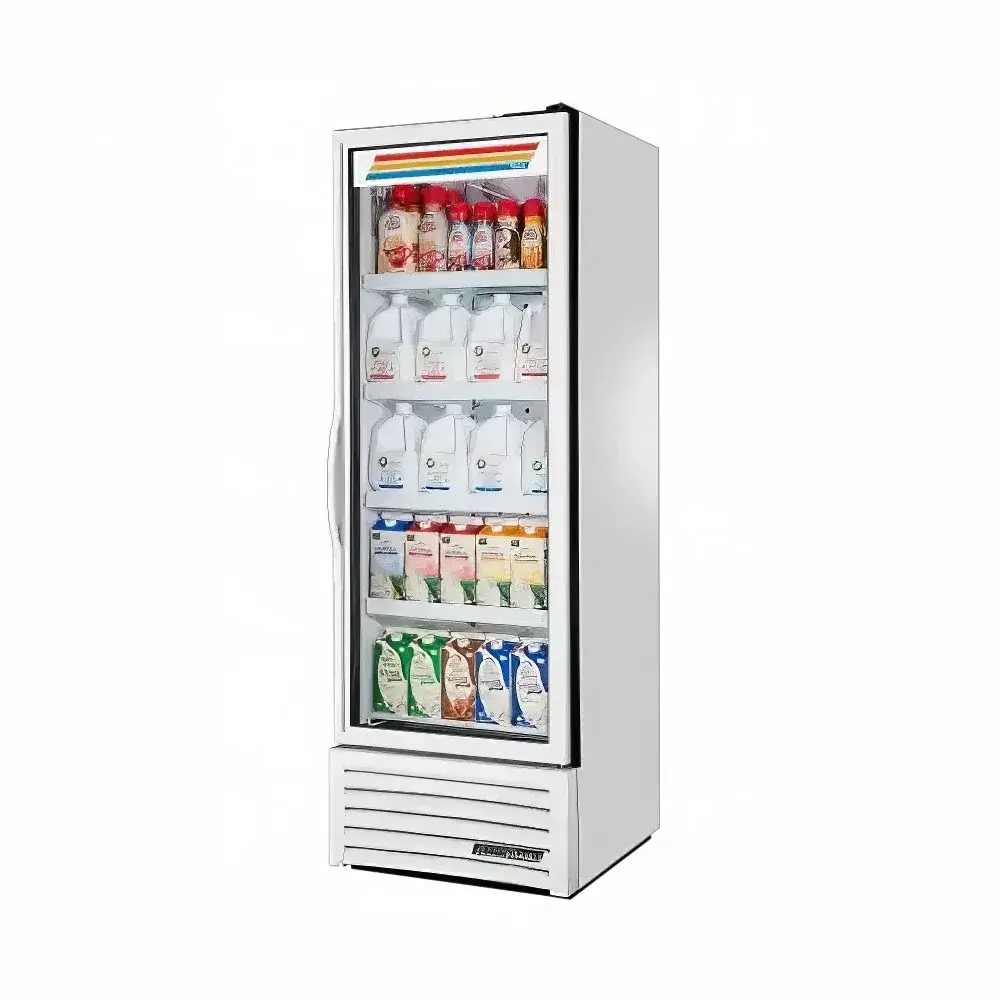 True FLM-27F~TSL01 27" One Section Display Freezer w/ Swing Door - Bottom Mount Compressor, White, 115v