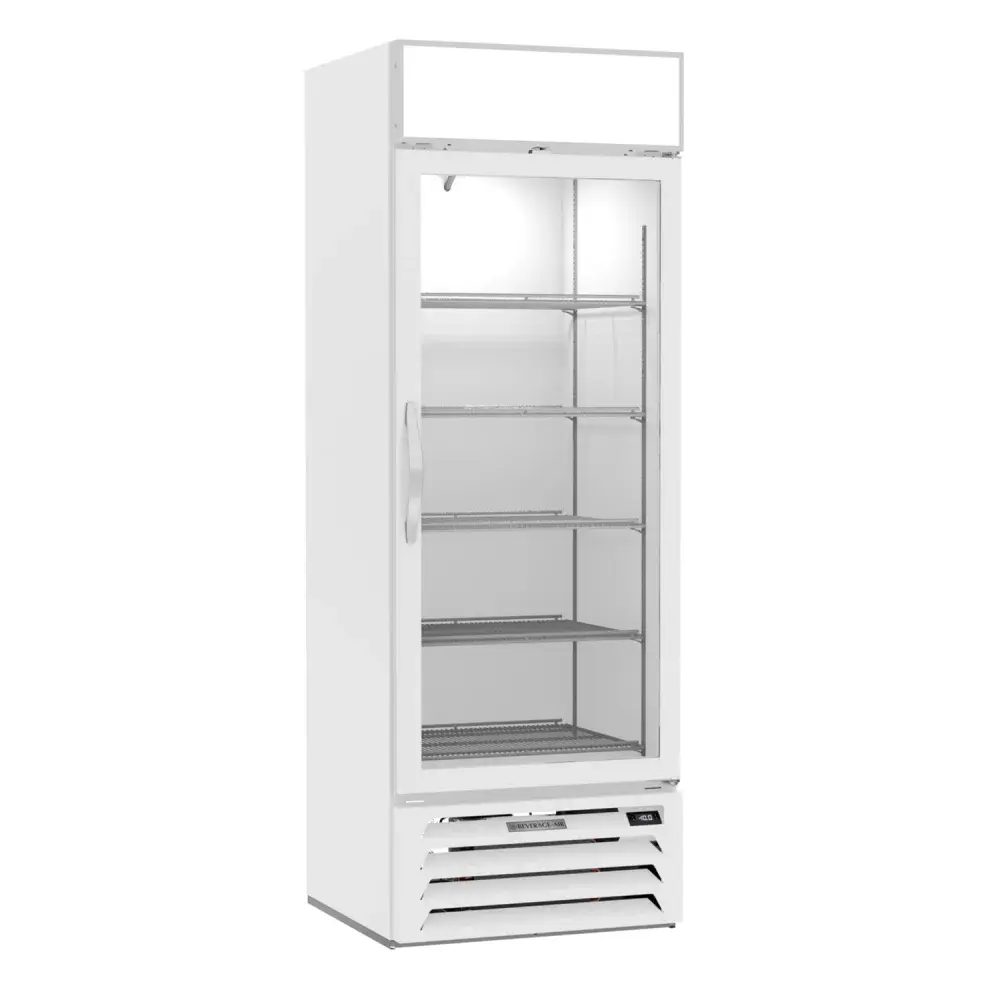 Beverage-Air MMF19HC-1-W 27 1/4" One Section Display Freezer w/ Swing Door - Bottom Mount Compressor, White, 115v