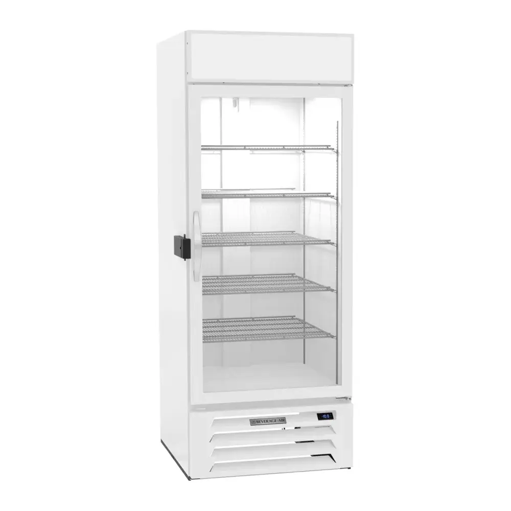 Beverage-Air MMF27HC-1-W-IQ 30" One Section Display Freezer w/ Swing Door - Bottom Mount Compressor, White, 115v